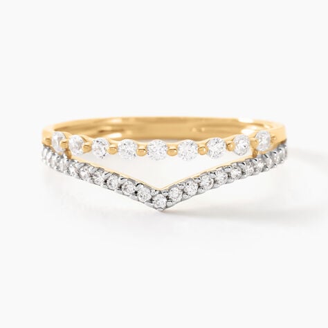 Bague Or Jaune Eclat D'etoile Oxyde De Zirconium - Bagues avec pierre Femme | Marc Orian