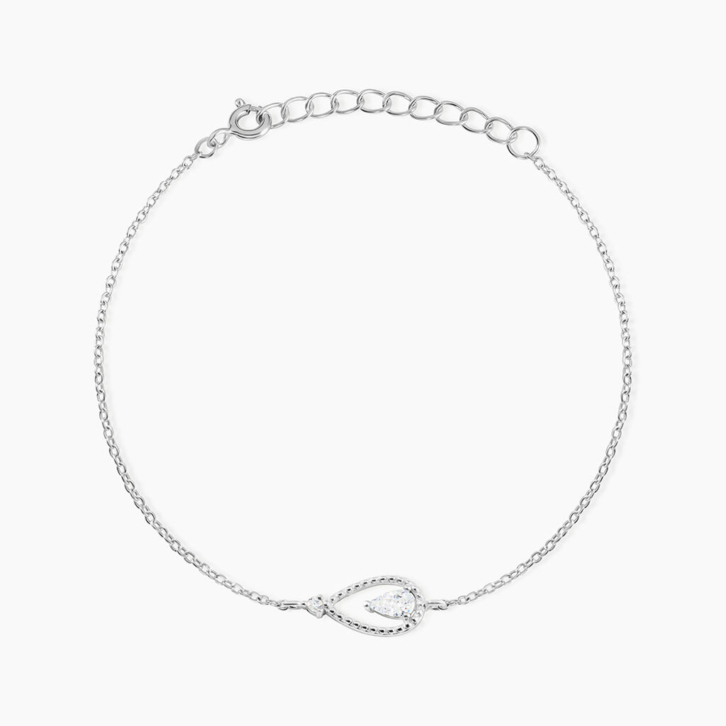 Bracelet Loane Argent Blanc Oxyde De Zirconium - Bracelets fantaisie Femme | Marc Orian