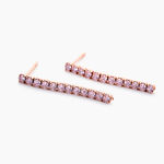 Boucles D'Oreilles Pendantes Lexane Argent Rose Oxyde De Zirconium - Pendantes Femme | Marc Orian