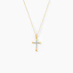 Collier Jamil Croix Or Jaune Diamant - Colliers avec pierres Femme | Marc Orian