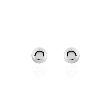 Boucles D'oreilles Puces Fidelia Boule Or Blanc - Clous d'oreilles Femme | Marc Orian