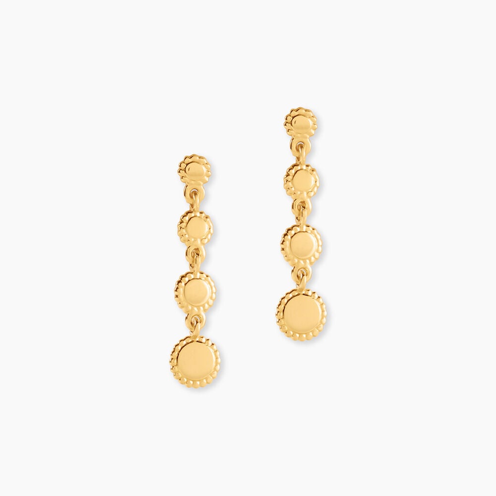 Boucles D'Oreilles Pendantes Fedelina Argent Dor&eacute; A L'Or 750/1000 - Pendantes Femme | Marc Orian