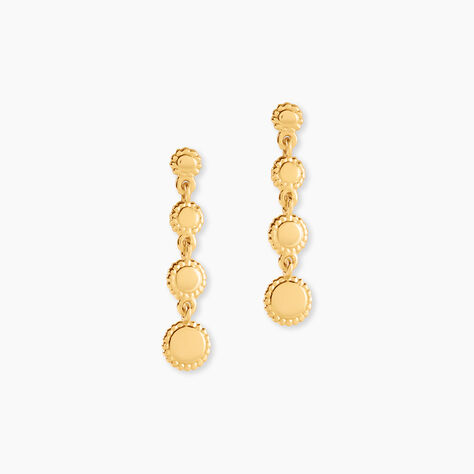 Boucles D'Oreilles Pendantes Fedelina Argent Dor&eacute; A L'Or 750/1000 - Pendantes Femme | Marc Orian
