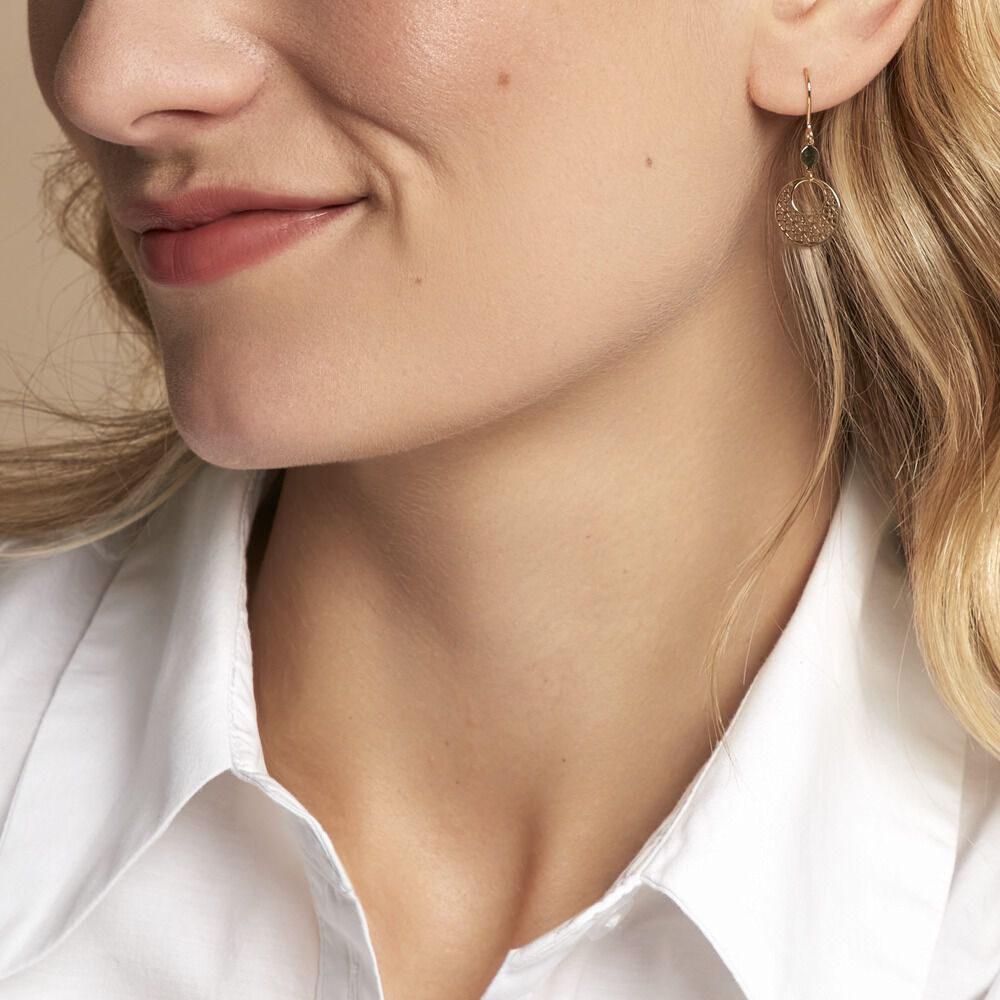 Boucles D'oreilles Pendantes Clacya Or Jaune - Pendantes Femme | Marc Orian