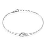 Bracelet Chriselda Argent Blanc Oxyde De Zirconium - Bracelets Anneaux Entrelaces Femme | Marc Orian