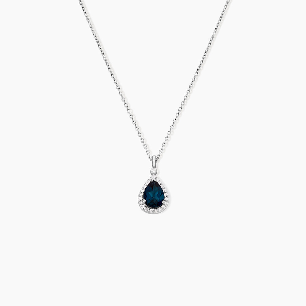 Collier Anatolie Or Blanc Topaze Et Oxyde De Zirconium - Colliers avec pierres Femme | Marc Orian