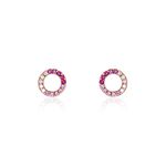 Boucles D'oreilles Puces Neptunus Argent Rose Oxyde De Zirconium - Puces Femme | Marc Orian