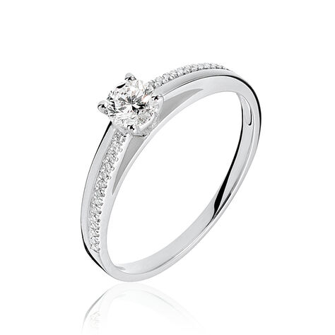 Bague Solitaire Alexandra Or Blanc Diamant - Solitaires Femme | Marc Orian