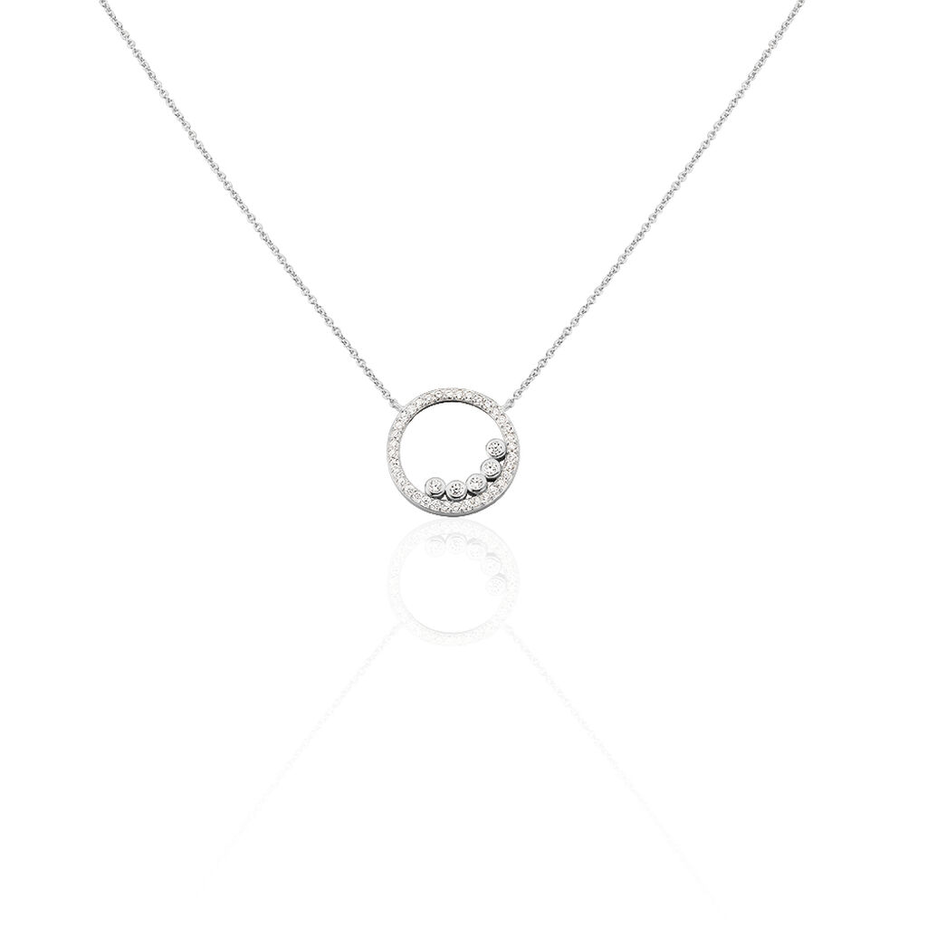 Collier Lydiana Argent Blanc Oxyde De Zirconium - Colliers avec pierres Femme | Marc Orian