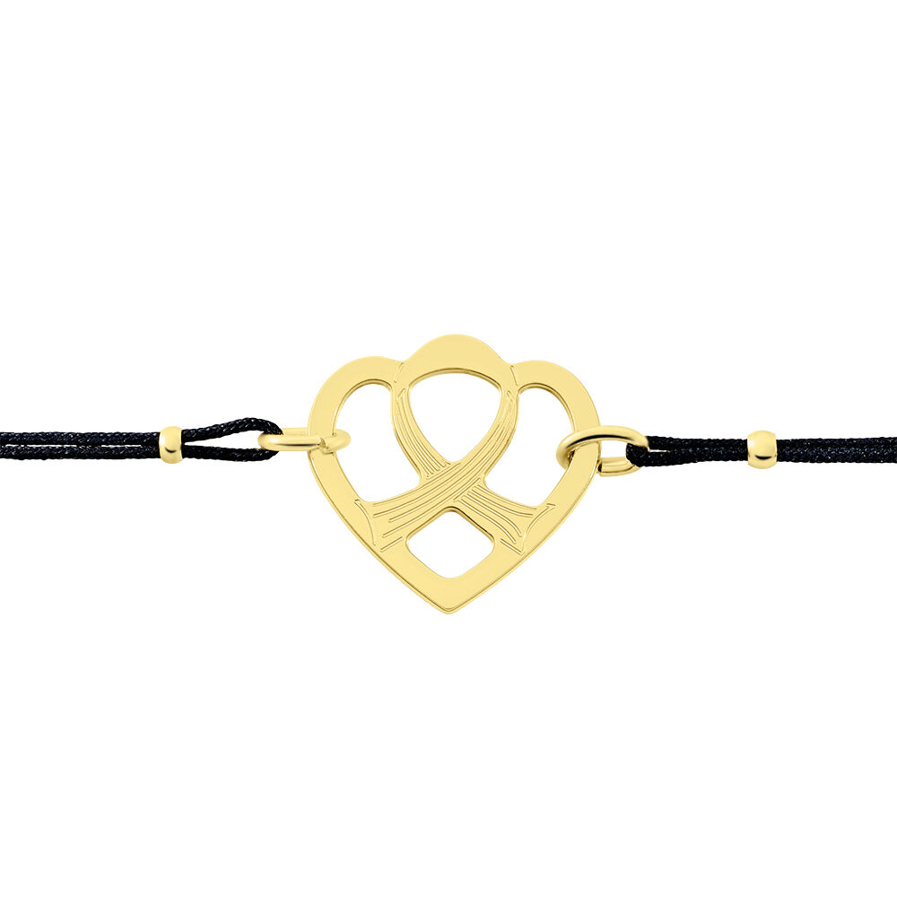 Bracelet Solidaire Lutte Contre Le Cancer Laiton Doré - Bracelets cordons Femme | Marc Orian