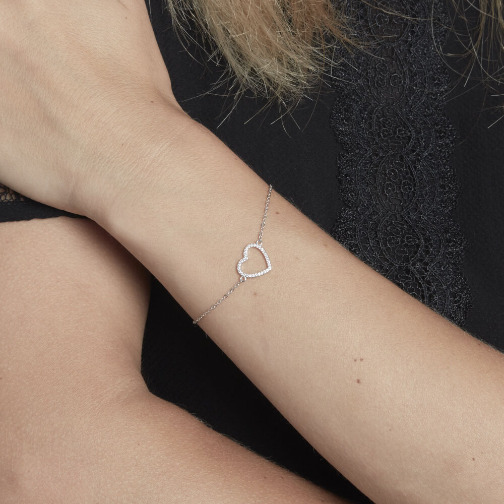 Bracelet Argent Blanc Gasparde Oxyde De Zirconium - Bracelets chaînes Femme | Marc Orian
