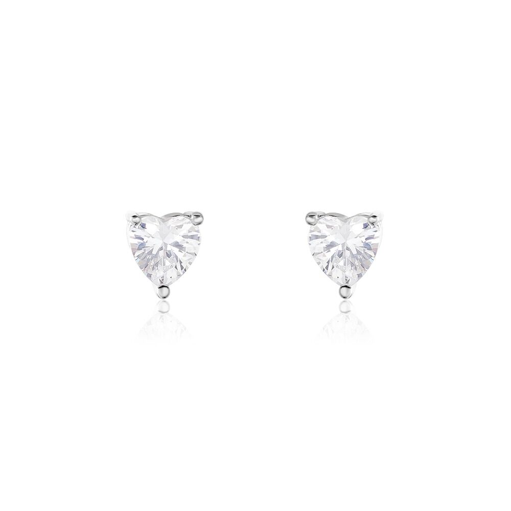 Boucles D'oreilles Puces Breana Argent Blanc Oxyde De Zirconium - Puces Femme | Marc Orian