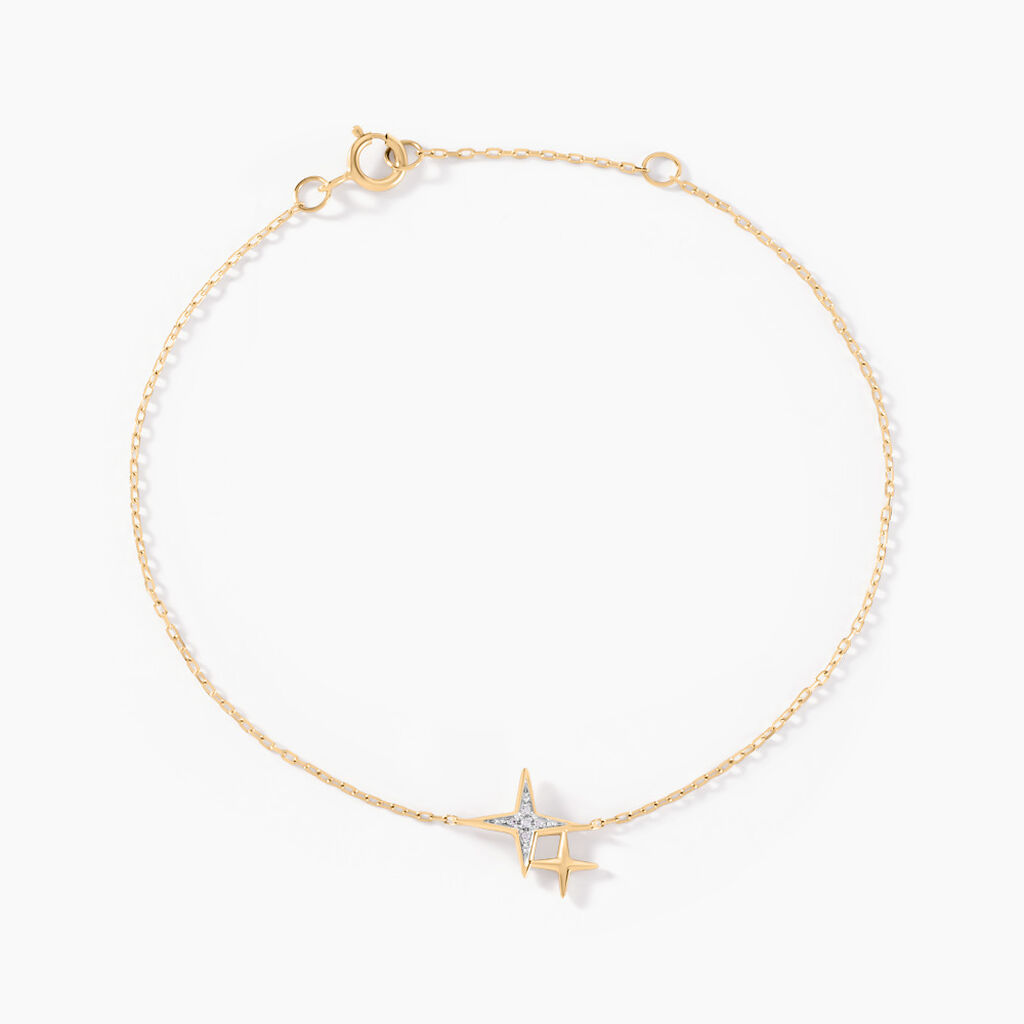 Bracelet Lumiere Or Jaune Oxyde De Zirconium - Bracelets cha&icirc;nes Femme | Marc Orian