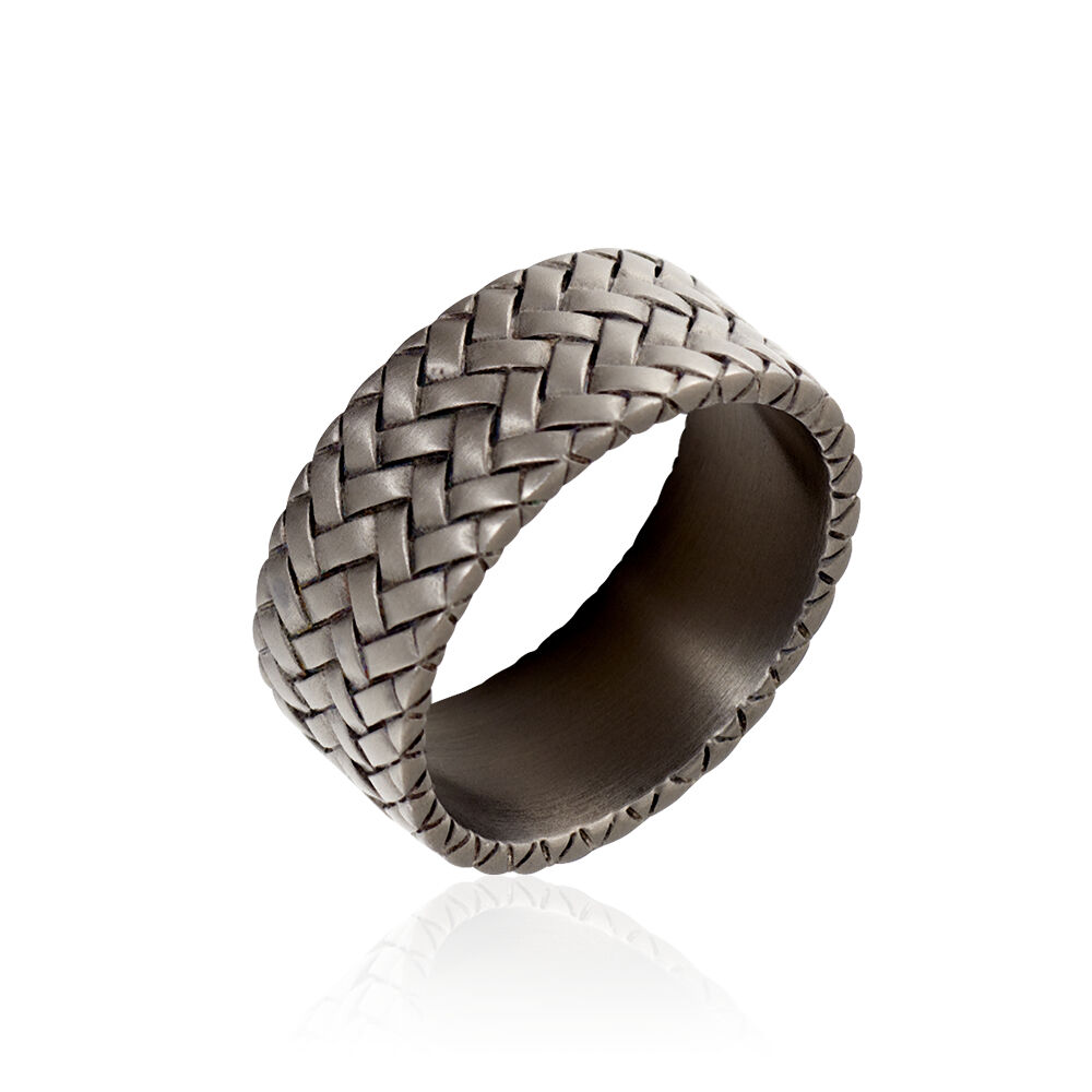 Bague noir et on sale argent