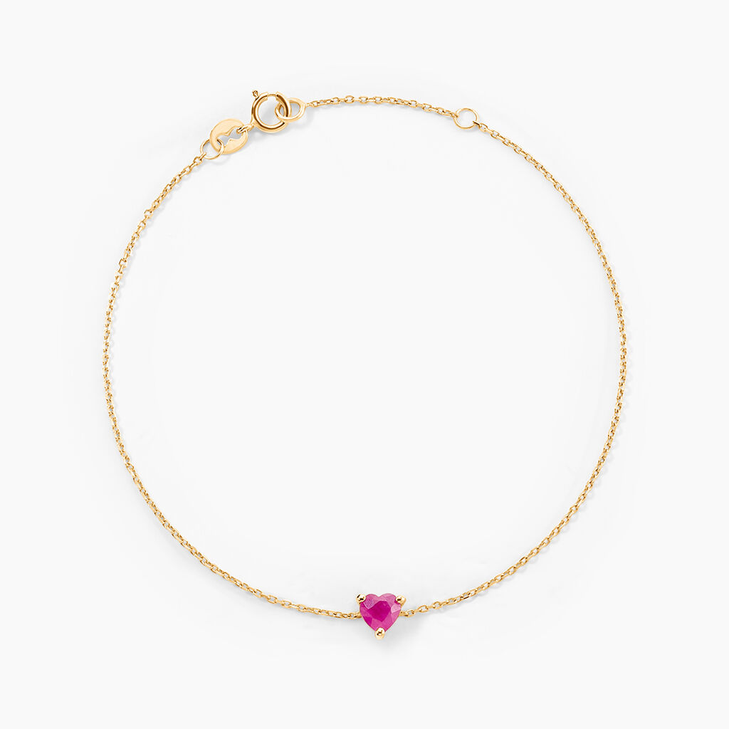 Bracelet Livius Or Jaune Rubis - Bracelets chaînes Femme | Marc Orian