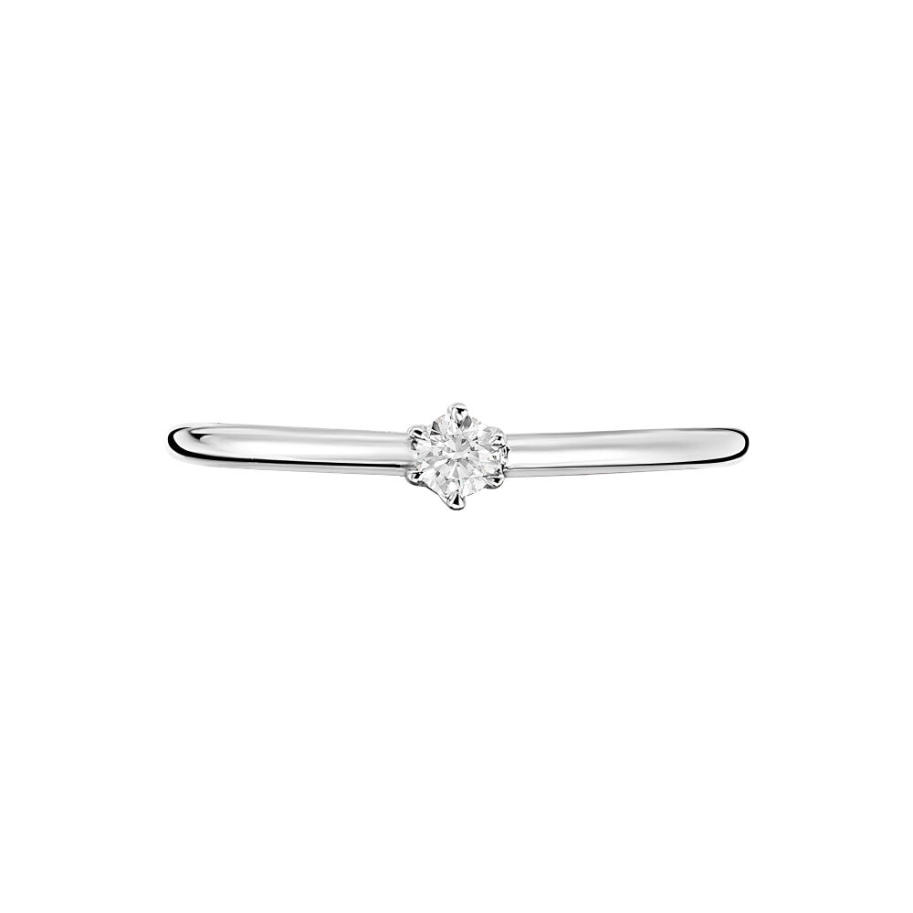 Bague Solitaire Liseline Or Blanc Diamant - Solitaires Femme | Marc Orian