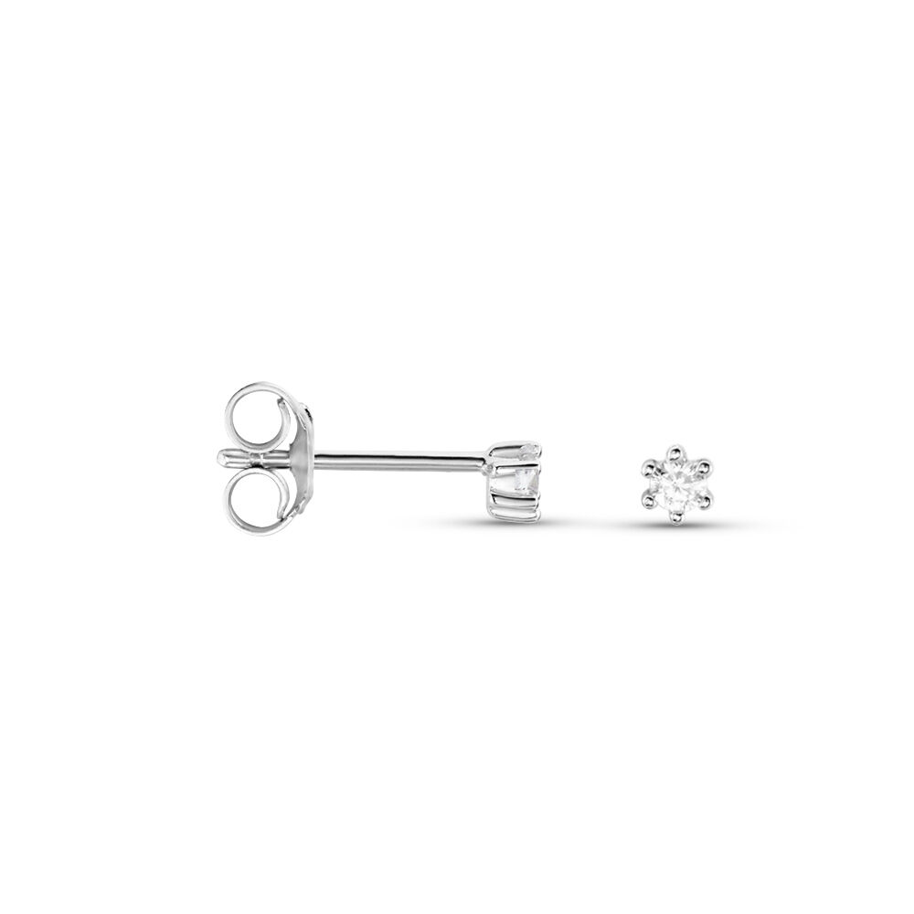 Boucles D'oreilles Puces Allison Argent Blanc Oxyde De Zirconium - Puces Femme | Marc Orian