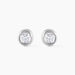 Boucles D'oreilles Puces Eden Serti Pneu Or Blanc Oxyde De Zirconium - Puces Femme | Marc Orian