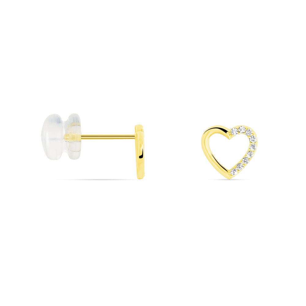 Boucles D'oreilles Puces Daria Cœur 6 Or Jaune - Pendantes Femme | Marc Orian