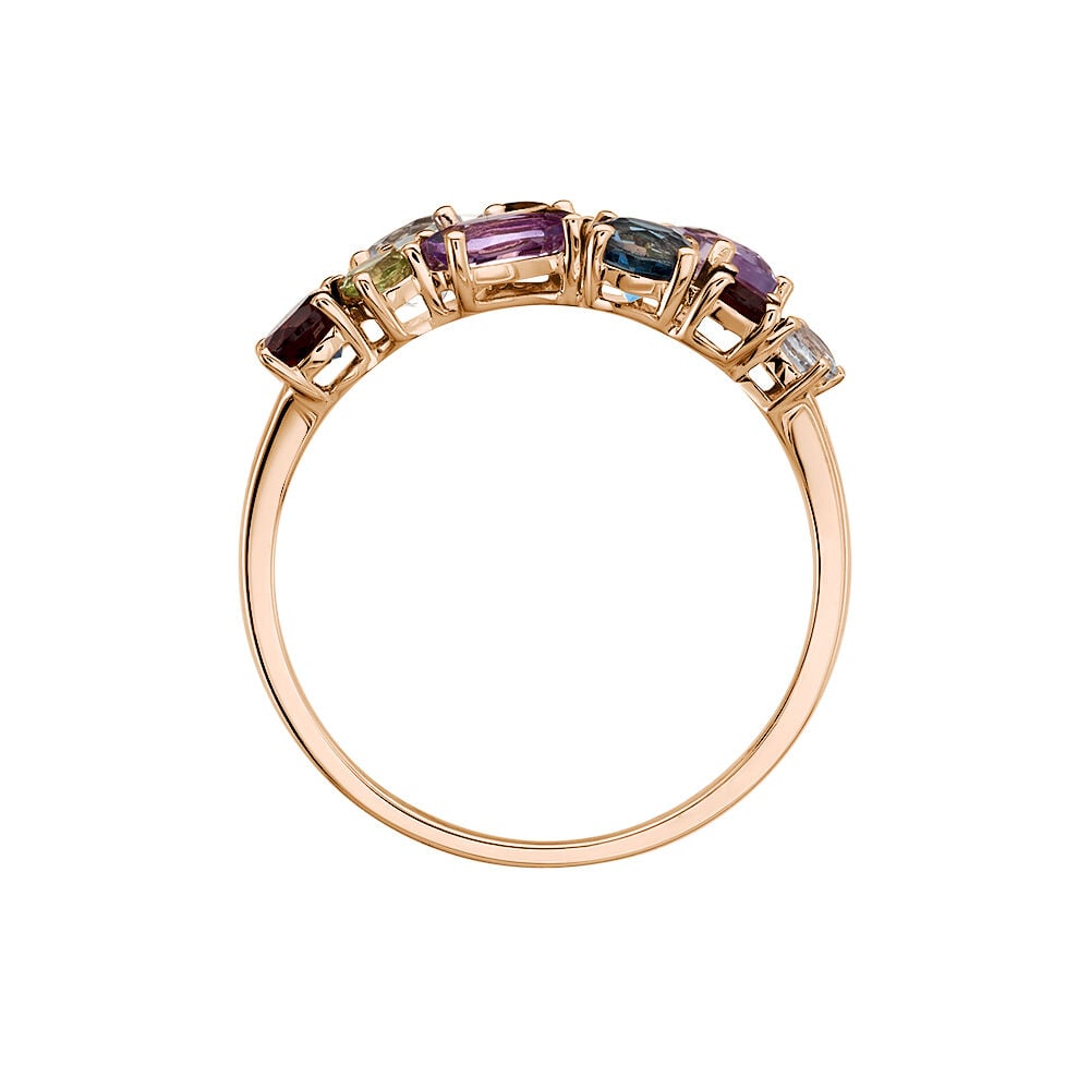 Bague Leonice Or Rose Topaze Amethyste - Bagues pierres fines Femme | Marc Orian