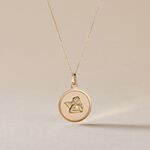 Pendentif Ange Rond Or Jaune - M&eacute;dailles et m&eacute;daillons Famille | Marc Orian