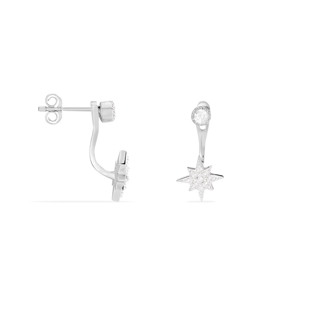 Bijoux D'oreilles Layana Argent Blanc Oxyde De Zirconium - Piercings d'oreilles Femme | Marc Orian