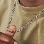 Cha&icirc;ne Vivian Maille Alternee 1/3 Argent Blanc - Chaines Homme | Marc Orian