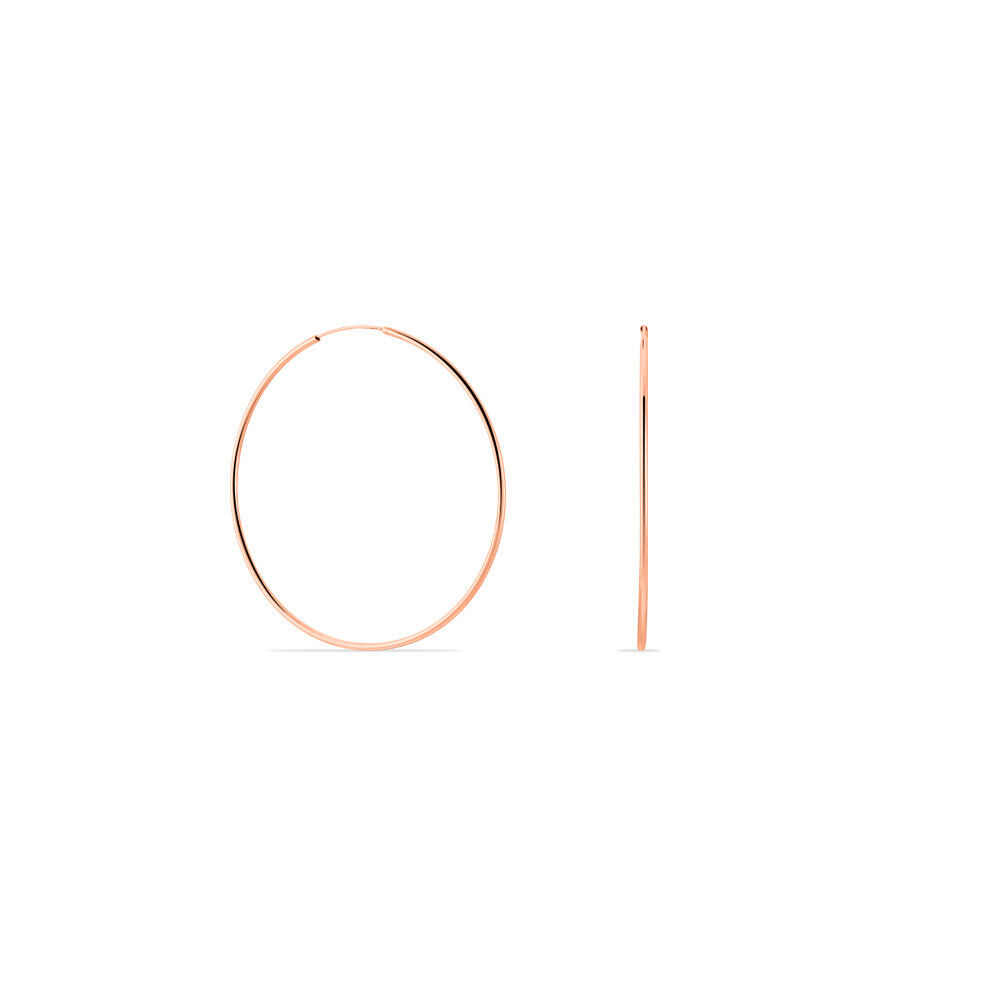 Cr&eacute;oles Argent Rose Olympia - Grosses cr&eacute;oles Femme | Marc Orian