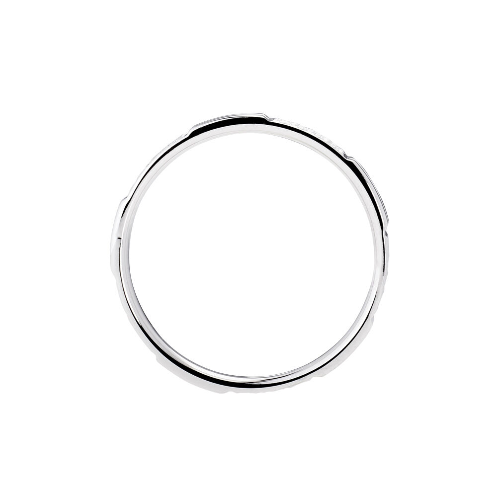 Alliance Frieda Ruban Plat Or Blanc - Alliances Famille | Marc Orian