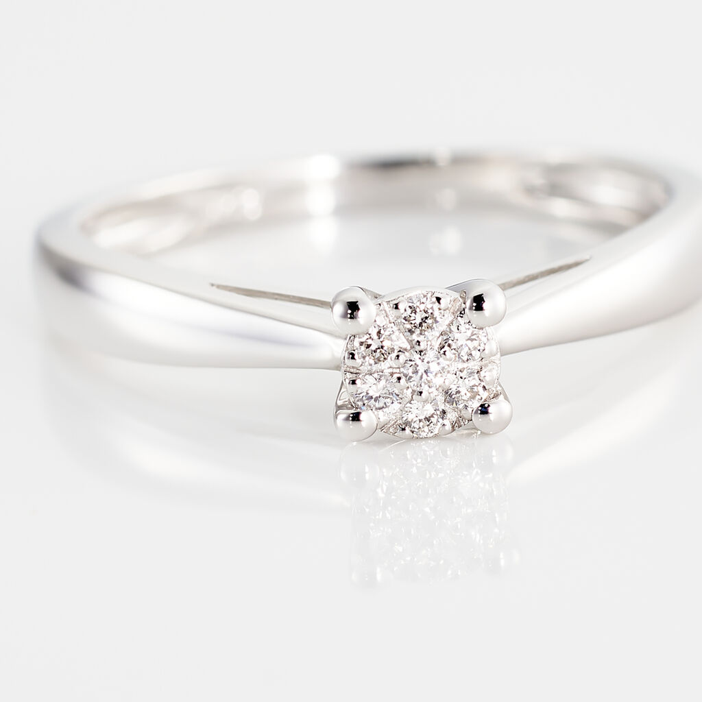 Bague Solitaire Grace Or Blanc Diamant - Bagues Solitaire Femme | Marc Orian