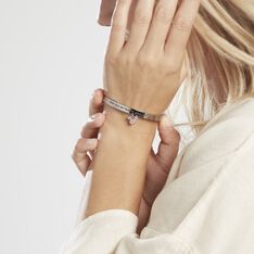 Bracelet Jonc Disney Acier Blanc Cristaux - Bracelets jonc Femme | Marc Orian
