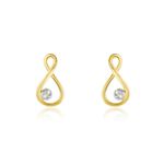 Boucles D'oreilles Puces Eszter Or Jaune Diamant - Puces Femme | Marc Orian