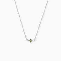 Collier Desert Argent Blanc Oxyde De Zirconium