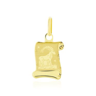 Pendentif Lamie Zodiaque Parchemin Or Jaune