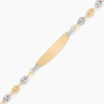 Bracelet Identit&eacute; Evin Maille Grain De Cafe Or Bicolore - Gourmettes Enfant | Marc Orian