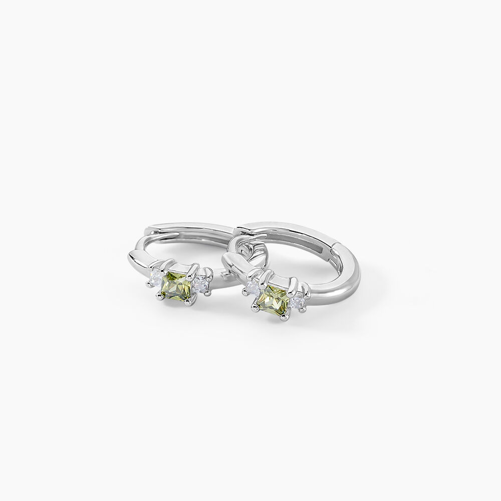Créoles Desert Argent Blanc Oxyde De Zirconium - Créoles Femme | Marc Orian