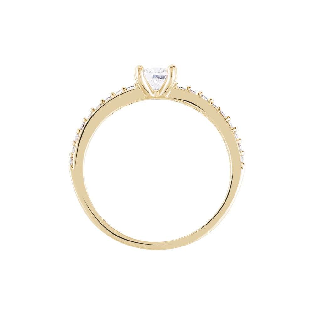 Bague Solitaire Mireilla Plaqué Or Jaune Oxyde De Zirconium - Solitaires Femme | Marc Orian
