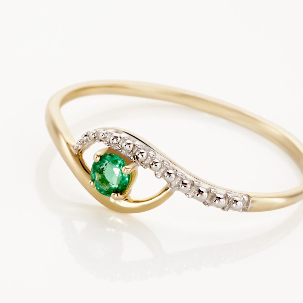 Bague Or Jaune Karmele Emeraude - Bagues vintage Femme | Marc Orian