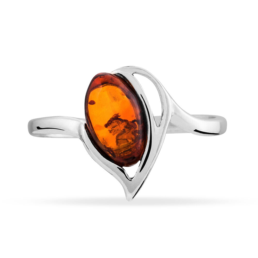 Bague Argent Blanc Nailla Ambre - Bagues vintage Femme | Marc Orian