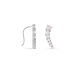Boucles D'oreilles Grimpantes Aldrick Argent Blanc Oxyde De Zirconium - Piercings d'oreilles Femme | Marc Orian