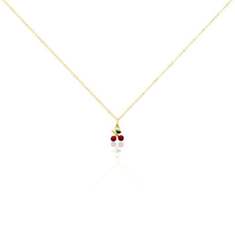 Collier Cherry Cerise Or Jaune - Colliers avec pierres Enfant | Marc Orian