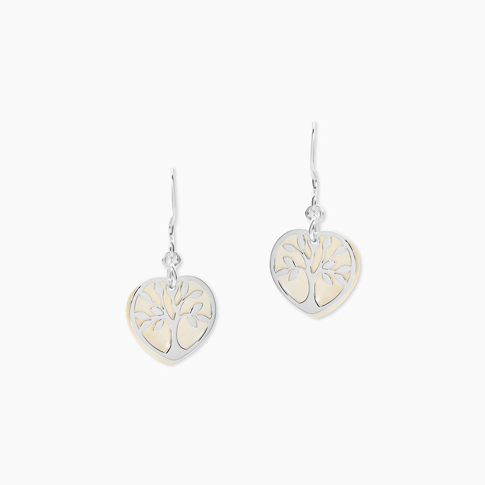 Boucles D'oreilles Pendantes Argent Blanc Vitto Nacres - Pendantes Femme | Marc Orian