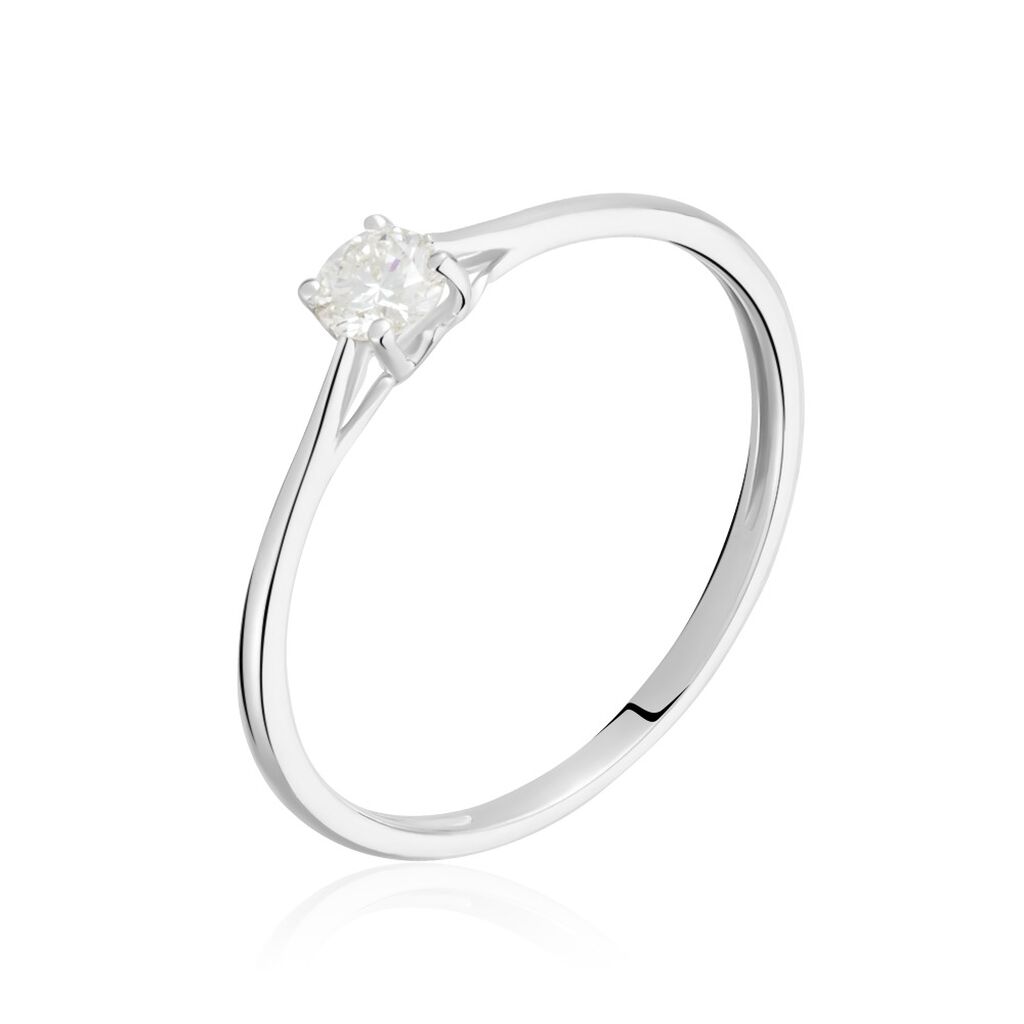 Bague Solitaire Or Blanc Solenia Diamant - Solitaires Femme | Marc Orian