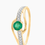 Bague Tanissia Or Jaune Emeraude - Bagues vintage Femme | Marc Orian