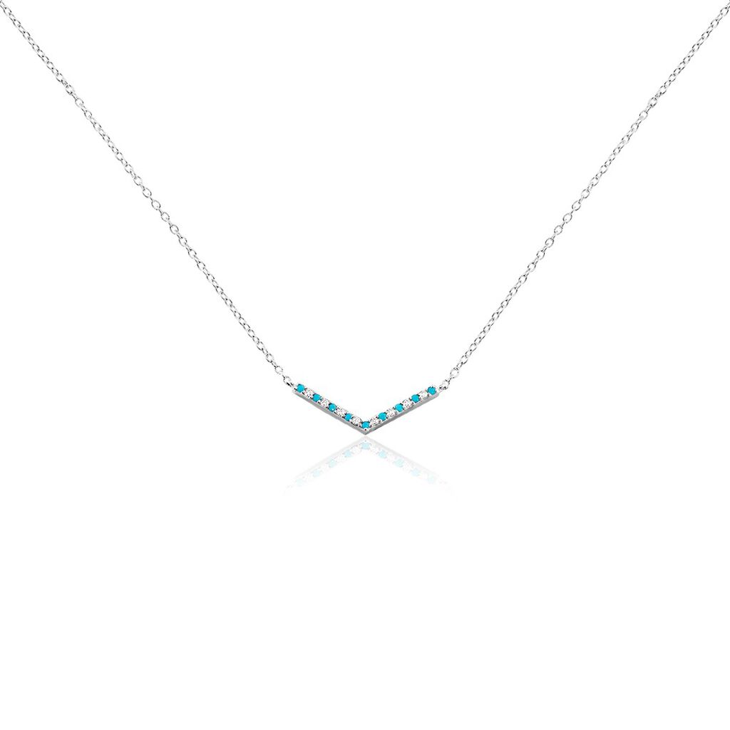 Collier Elga Argent Blanc Oxyde De Zirconium - Colliers avec pierres Femme | Marc Orian