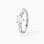Bague Solitaire Sagan Argent Blanc Oxyde De Zirconium - Bijoux fantaisie Femme | Marc Orian