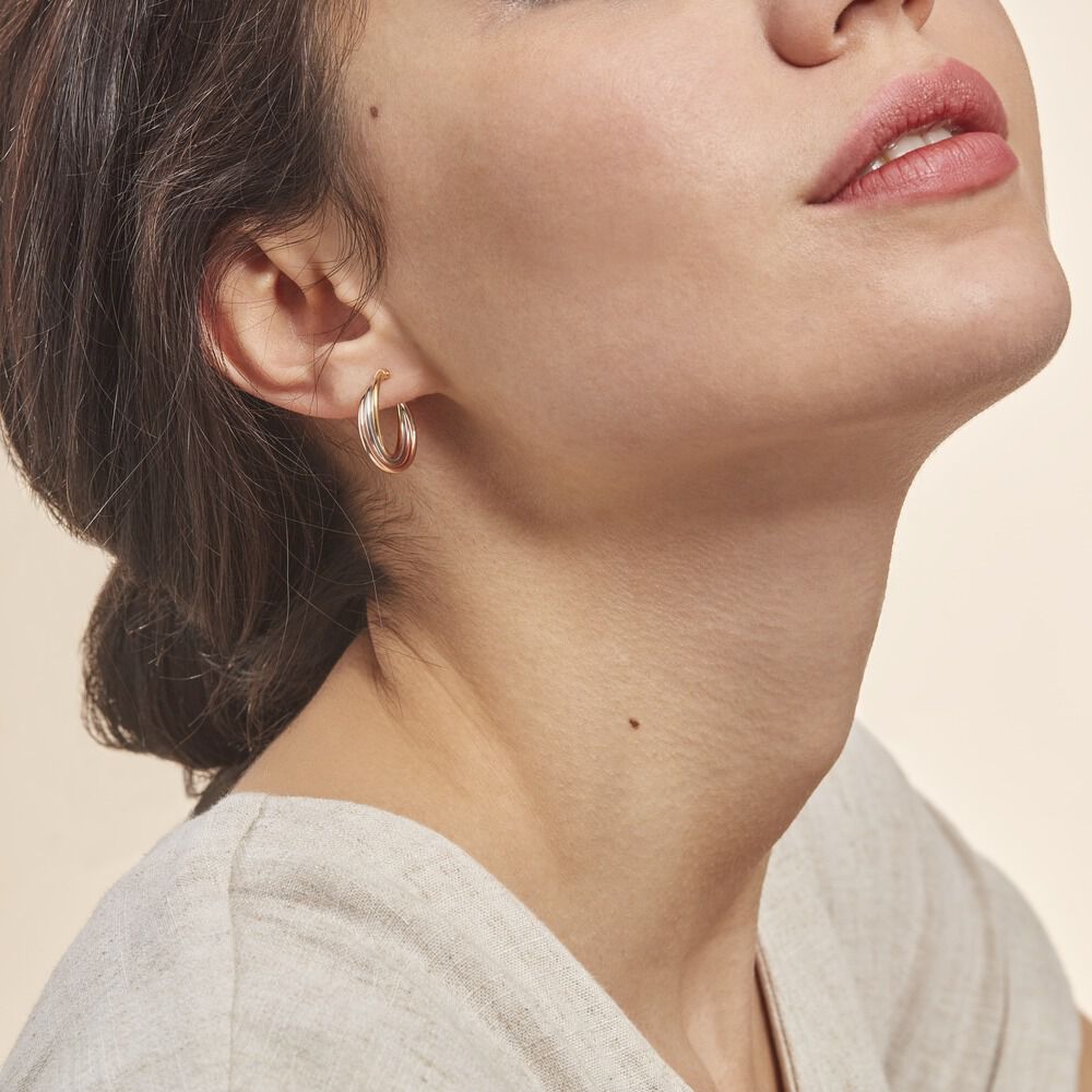 Créoles Tanya Or Tricolore - Créoles Femme | Marc Orian
