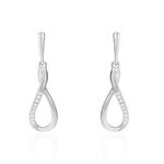 Boucles D'oreilles Pendantes Vanessa Or Blanc Diamant - Pendantes Femme | Marc Orian