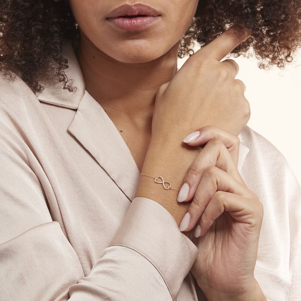 Bracelet Or Jaune Ilyas Oxyde De Zirconium - Bracelets chaînes Femme | Marc Orian
