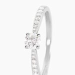 Bague Solitaire Hemera Or Blanc Diamant - Solitaires Femme | Marc Orian